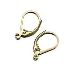 Earring Lever Back 14mm Open Loop –14K Gold Plated