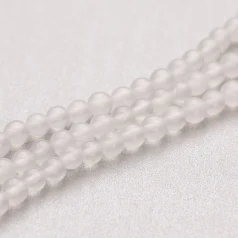 White Agate Round  4mm