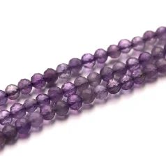 Amethyst 3mm Faceted Round B Grade
