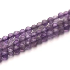 A Grade Amethyst Faceted Round　3ｍｍ