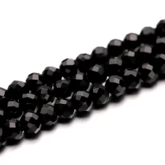 Black Onyx Faceted Round 3mm