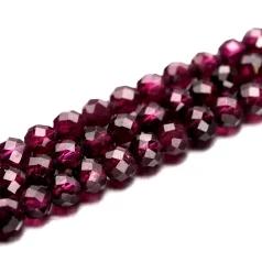Garnet Faceted Round 4mm