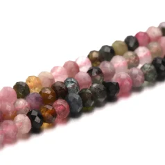 Tourmaline Faceted Rondelle 3x4mm