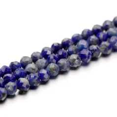 A Grade Natural Lapis Faceted Round 4mm