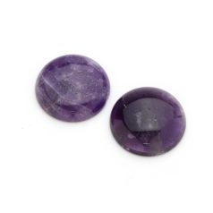 Amethyst Coin Cabochons,25mm