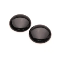 Black Onyx Coin Cabochons, 25mm