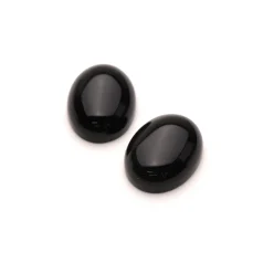 Black Onyx Oval Cabochons,15X20mm