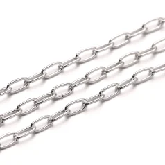 Sterling Silver Rectangle Chain - 2mm x 4.5 mm
