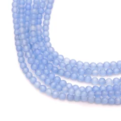 Fiber Optic Cat Eye Beads 6mm Dark Blue
