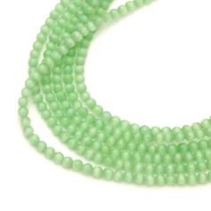 Fiber Optic Cat Eye Beads 6mm Green