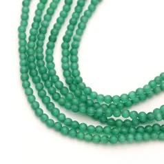 Fiber Optic Cat Eye Beads 6mm Forrest Green