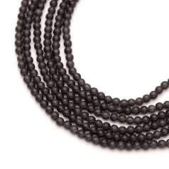 Fiber Optic Cat Eye Beads 6mm Black