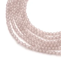 Fiber Optic Cat Eye Beads 6mm Dusty Pink