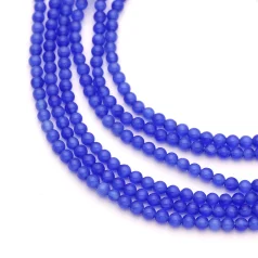 Fiber Optic Cat Eye Beads 6mm Dark Blue