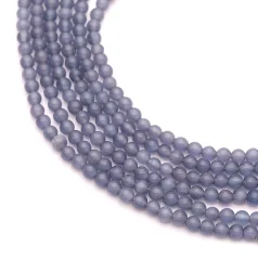 Fiber Optic Cat Eye Beads 6mm Amethyst