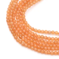 Fiber Optic Cat Eye Beads 6mm Orange
