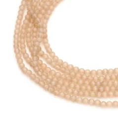 Fiber Optic Cat Eye Beads 6mm Milk tea