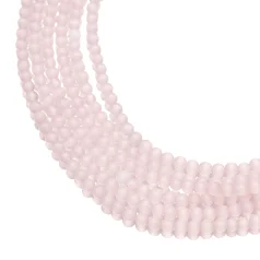 Fiber Optic Cat Eye Beads 6mm Pastel Pink
