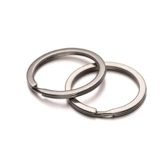 Flat keyring 30 mm x 2 mm - Nickel Plated