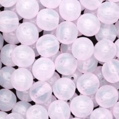 Preciosa Czech Druk Glass, 8mm Round Bead, Pink Opal (Hole Size 1.1mm)