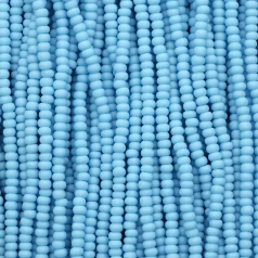Czech Seed Beads, 11/0 – Opaque Light Blue Turquoise Matt (strung)
