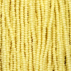 Czech Seed Beads, 11/0 - Solgel Chalk Lemon Yellow (strung)