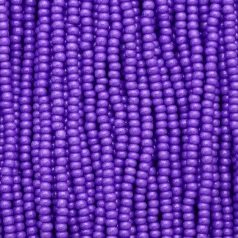Czech Seed Beads, 11/0 - Dyed Chalk Purple (strung)