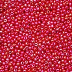 Czech Seed Beads, 10/0 - Opaque Rainbow Red (loose)