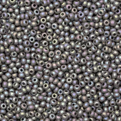 Czech Seed Beads, 10/0 - Opaque Rainbow Grey (loose)