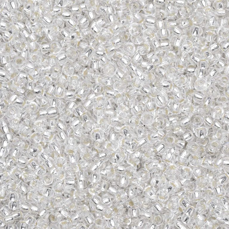 Czech Seed Beads, 10/0, Silverlined Crystal Round Hole  (loose)