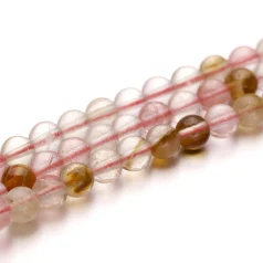 Mixed Color Manmade Cherry Quartz Rounds, 4mm