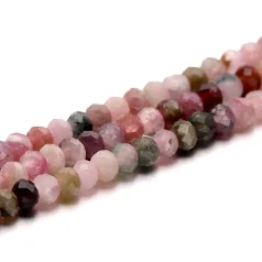 Tourmaline Faceted Rondelle 2x3mm