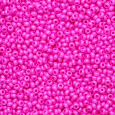 Czech Seed Beads, 10/0 - Opaque Dyed Chalk Fuchsia (loose)