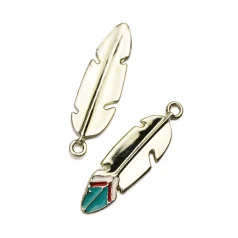 Alloy Enamel Feather charm
