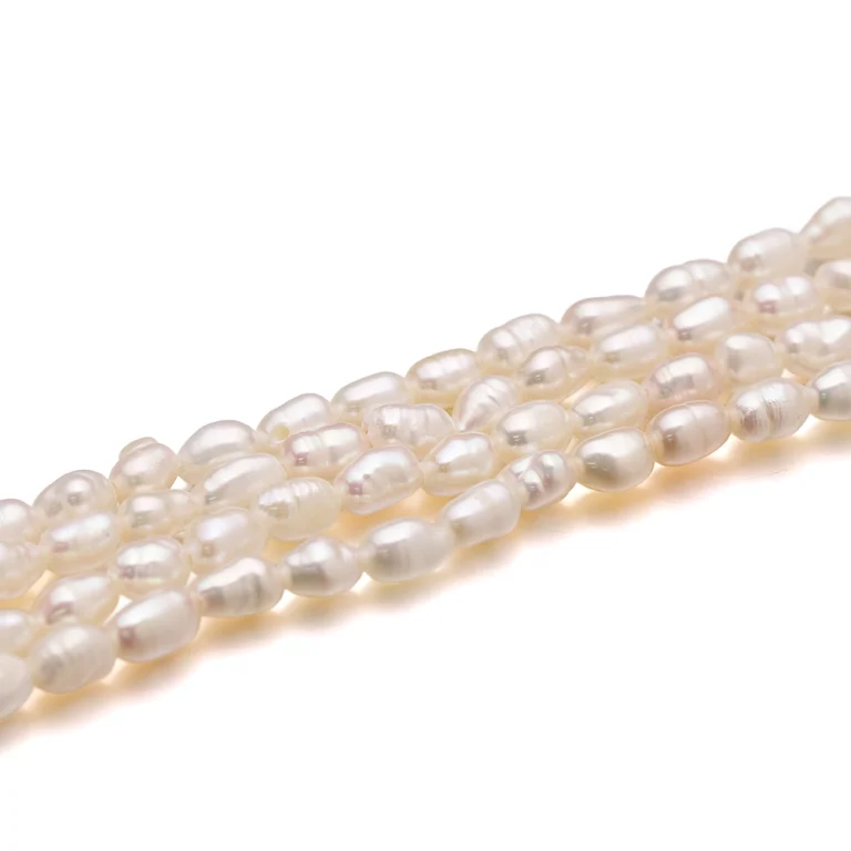 Fresh water pearl oval 3-4mm - B Grade