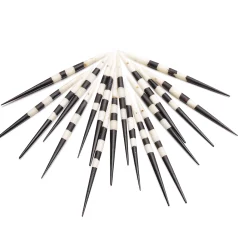 Alternative view of Carved Buffalo Bone – Porcupine Quill, 3"