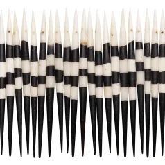 Carved Buffalo Bone – Porcupine Quill, 3"