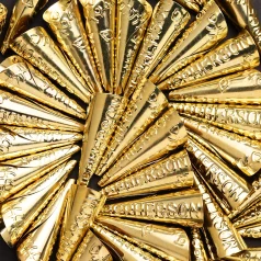 Mcpherson Jingle Cone - Gold, Small 2 inch,  Pack of 100