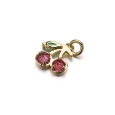 14 K Gold Plated Charm - Cherry