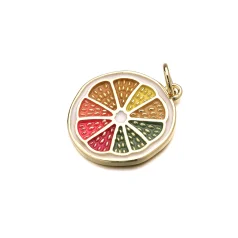14 K Gold Plated Charm - Grapefruit