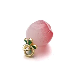 Glass Charm Peach