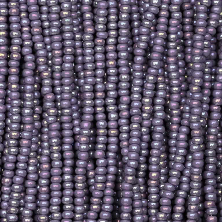 Czech Seed Beads, 11/0 - Opaque Rainbow Violet (strung)