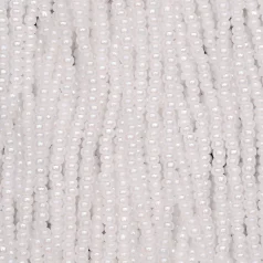 Czech Seed Beads, 11/0 - Opaque Rainbow Alabaster (strung)