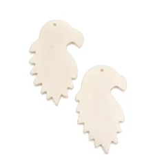 Alternative view of EAGLE FACE BONE PENDANT IN WHITE 55X35MM