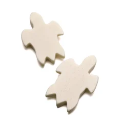 Alternative view of Turtle Bone Pendant in White 29X45mm