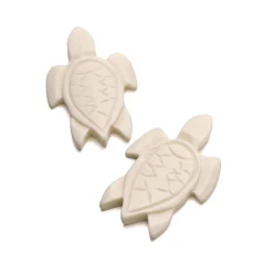 Turtle Bone Pendant in White 29X45mm