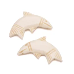 FISH PENDANT 37X24MM Natural