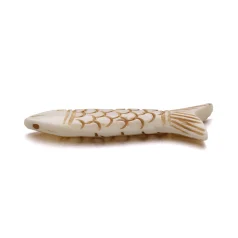 Alternative view of FISH PENDANT 56X21MM- Natural