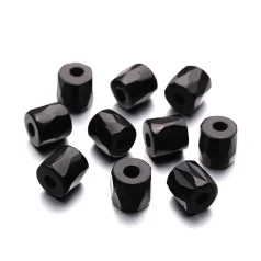 Faceted "Russian Style" Black Beads 10mm