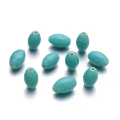 Barley (Rice) Beads Opaque Green Turquoise